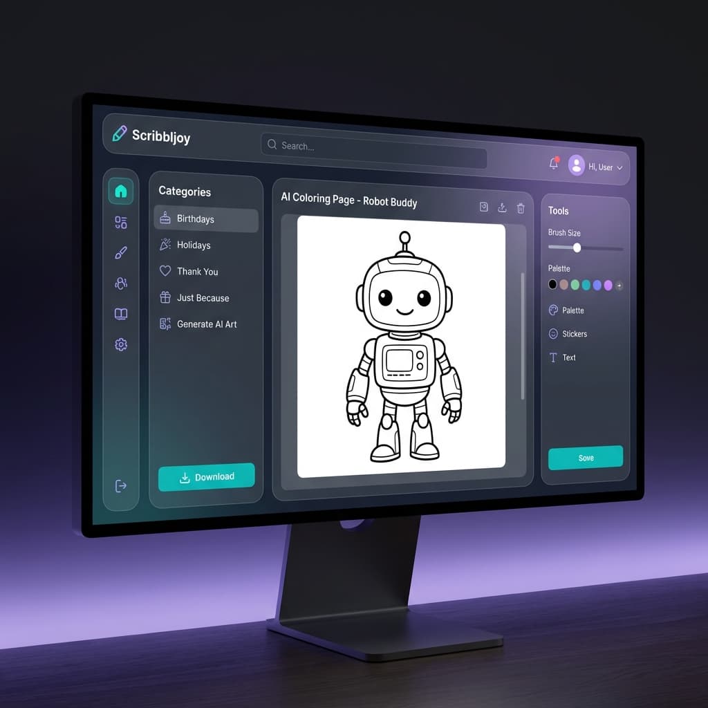 Scribbljoy Platform Interface Mockup